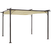 3.5x3.5M Pergola Gazebo Backyard Porch Awning Retractable Canopy Refurbished
