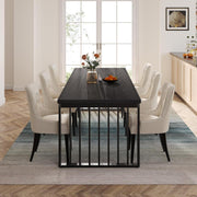 Industrial Dining Table for 6-8 People, 180cm Rectangular Kitchen Dinner Table