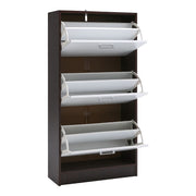 3 Drawer Shoe Cabinet Storage Cupboard Wooden Stand Rack Organiser Footwear Unit