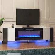 Electric Fireplace with TV Stand Unit Cabinet LED Fire Flame Heater Living Room