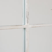 Distressed White Arched Window Wall Mirror - 100cm x 70cm