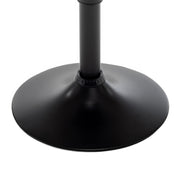 Set of 3 Black Bar Stools, Chicago, Faux Leather, swivel, height adjustable