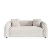 Cream Boucle Modern Curved 3 Seater Sofa - Zuri ZRI012