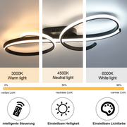 Modern Lamp LED Ceiling Light dimmable Chandelier Lights Living Room Bedroom UK