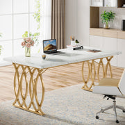 Tribesigns Executive Desk, Modern Large Office Computer Desk Conference Table