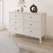 Large 6 Drawer Chest of Drawers and Pair of 3 Drawer Bedside Tables - Rowley P