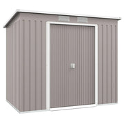 7x4ft Garden Bike Shed Outdoor Patio Tools Storage Lockable Double Doors Vents