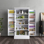 120cm Kitchen Pantry Cupboard Freestanding Larder Storage Cabinet with