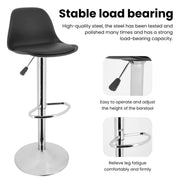 2PCS Bar Stools Adjustable Breakfast Swivel Gas Lift Chair Kitchen Cafe Pub Tool