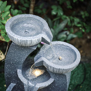 Electric Cascading Decor Fountain Outdoor Garden Water Feature LED Pump Statues