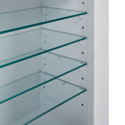 Insert/ Wall Mounted Display Shelf Storage Cabinet with Adjustable Glass Shelves