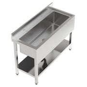 Commercial Sink Kitchen Stainless Steel Single Bowl Catering Hand Wash & Shelf