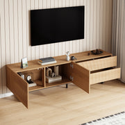 Modern TV Cabinet TV stand 2 Doors 2 Drawers Living Room Furniture 180x38x51.5cm