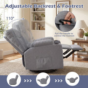 Recliner Chair Nursery Rocking Chair with Massage & Heat