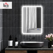 500 x 700 mm Bluetooth Bathroom Mirror with LED Lights Wall Mounted