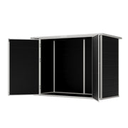 7x4ft Plastic Garden Shed Outdoor Tool Bike Storage Hut Lockable Utility Cabinet