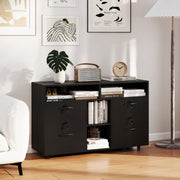 File Cabinet Mobile Lateral Filing Storage Organizer-Black