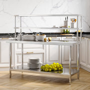 Commercial Catering Work Top Table Stainless Steel Bench Kitchen Food Storage