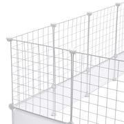 24 Panels DIY Pet Fence Playpen Puppy Dog Cat Animal Cage Metal Outdoor Indoor