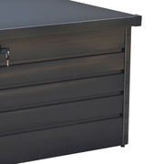 600L Galvanized Steel Trunk Container Garden Waterproof Storage Box Tools Bin UK