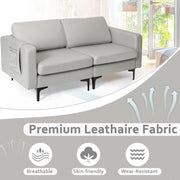 Modern Upholstered Loveseat Sofa 2-Seat Sofa Couch w/ Seat Cushions