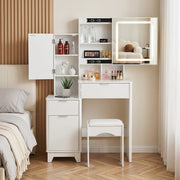 Dressing Table With Drawers Mirror Stool Set Makeup Desk Vanity Table Bedroom He