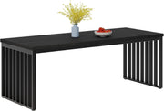Industrial Dining Table for 6-8 People, 180cm Rectangular Kitchen Dinner Table