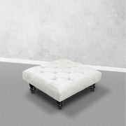 Large Square Footstool Coffee Table Upholstery Fabric Footstools Matching Button