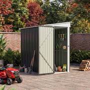 4 x 6FT Metal Garden Shed Outdoor Storage House Tool Sheds with Door and Vents