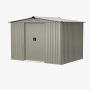 8 x 6ft Metal Garden Shed Glitter Finish Outdoor Storage House w/ Foundation Kit