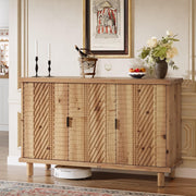 Farmhouse Solid Wood Sideboard Buffet Cabinet with 3 Doors & Storage for Kitchen