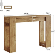 41.3'' Console Table for Entryway, Modern Rectangular Sofa Table for Living Room