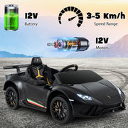 Lamborghini Kids Ride-on Car 12V Battery Powered Electric Vehicle-Black