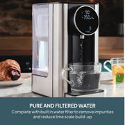 Digital Hot Water Dispenser Fast Boil Instant Kettle 2.7 or 4L in 3 Colours