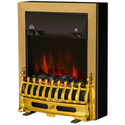 2000W Electric Fireplace Inset Fire Heater Realistic LED Coal Flame Effect Gold