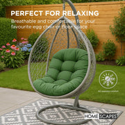 Hanging Egg Chair Cushion for Garden, Outdoor Swing Chair Seat Pad Cushion Round