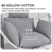 Egg-Shaped Hanging Chair Cushion Seat Garden Patio Swing Hammock Seat Chair Pad