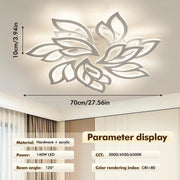 140W LED Ceiling Light Chandelier Lights Living Room Bedroom Dining Room Lamp UK