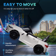 AIYAPLAY 12V BMW M4 Licensed Kids Electric Car w/ Remote, Suspension, White