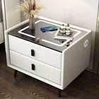 Smart Bedside Table with Light Phone Charging Modern Bedroom Furniture 2 Drawers