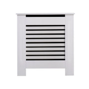 Kensington Radiator Cover Modern Traditional Horizontal Slat Cabinet MDF White