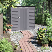 6x4ft Outdoor Storage Garden Sheds Sloped Roof Tool Utility House W/ Door & Vent