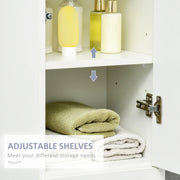 High Gloss Slimline Bathroom Tallboy Free Standing Cabinet Tall Storage Cupboard