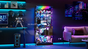 Glass Display Cabinet Lock RGB LED Figurine Collectibles Showcase Lockable Case