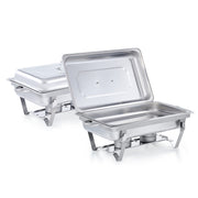 WILPREP 6 Pack Chafer Chafing Dish Set 9L Stainless Steel Bain Marie Food Warmer