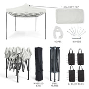 All Seasons Gazebos 3mx4.5m Heavy Duty Fully Waterproof Pop Up Gazebo