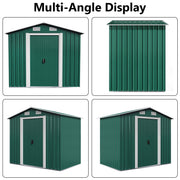 Metal Garden Shed 6X4ft Outdoor Garden Storage Shed w/ Double Sliding Door