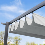 Pergola 3x3 3x4 m canopy garden gazebo pavilion retractable roof steel frame
