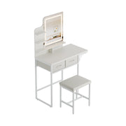 Dressing Table With Drawer LED Mirror Stool Set Makeup Desk Vanity Table Bedroom