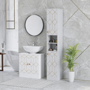 Bathroom Cabinet Cupboard Tall Free Standing Tallboy Storage Furniture 1700mm